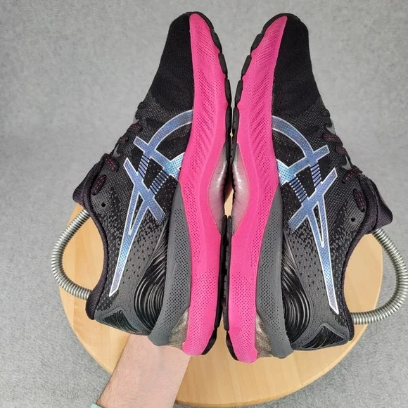 Asics Gel-Nimbus 23 Womens Running Shoes Black Pink Blue 1012A885 Size 7 - Picture 5 of 9